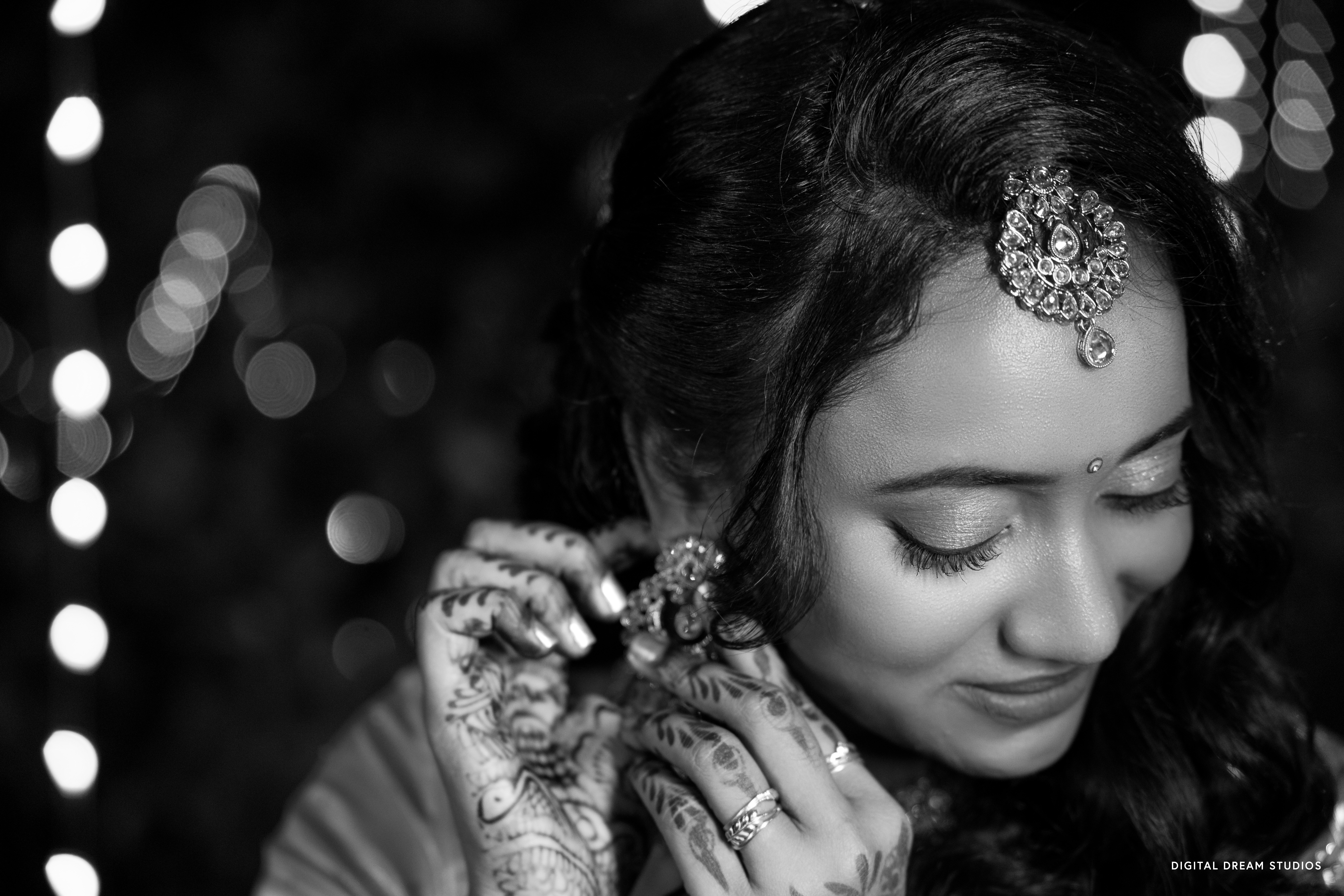 Golden hour wedding portrait